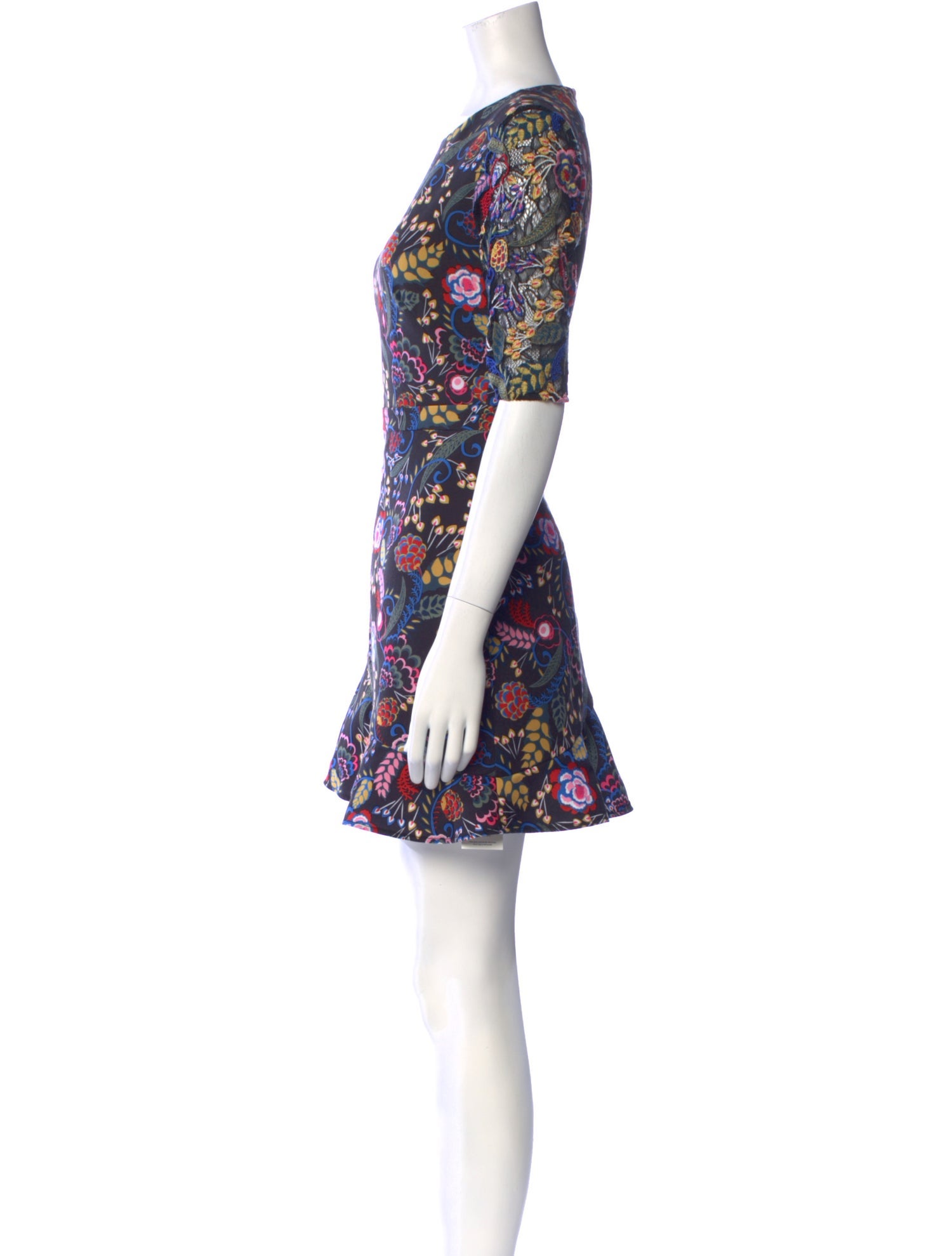 Saloni Floral Print Mini Dress